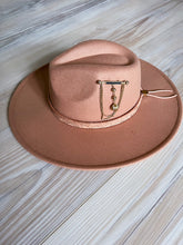 Load image into Gallery viewer, Tan + Tooled Wide Brim Hat
