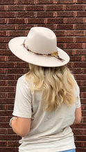 Load image into Gallery viewer, Cream + Barbed Wire Wide Brim Hat
