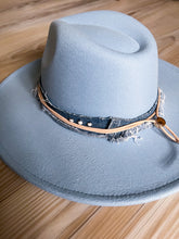 Load image into Gallery viewer, Baby Blue Wide Brim Hat
