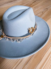 Load image into Gallery viewer, Baby Blue Wide Brim Hat
