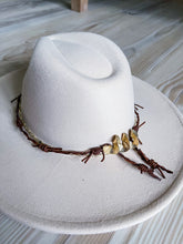 Load image into Gallery viewer, Cream + Barbed Wire Wide Brim Hat
