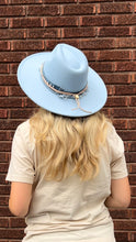 Load image into Gallery viewer, Baby Blue Wide Brim Hat
