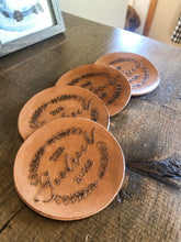 Load image into Gallery viewer, Custom Tooled Coasters
